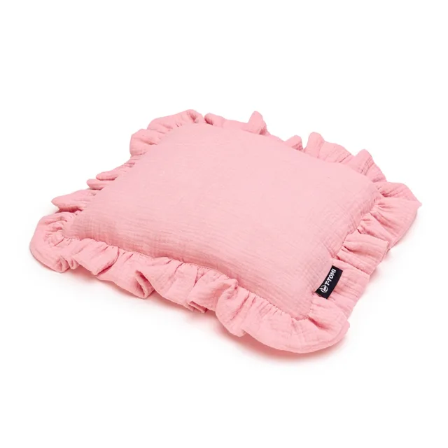 T-tomi BIO Mušelínový polštářek s volánkem Pink