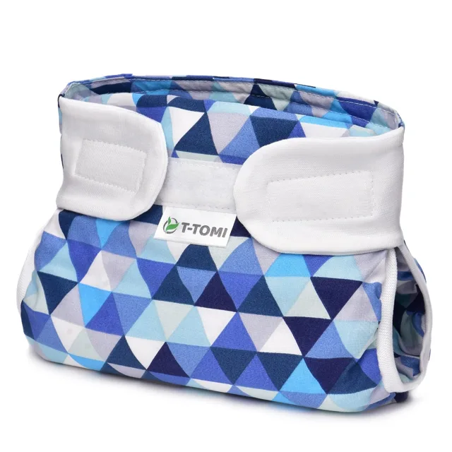 T-tomi Ortopedické abdukční kalhotky - suchý zip Blue triangles (5-9kg)