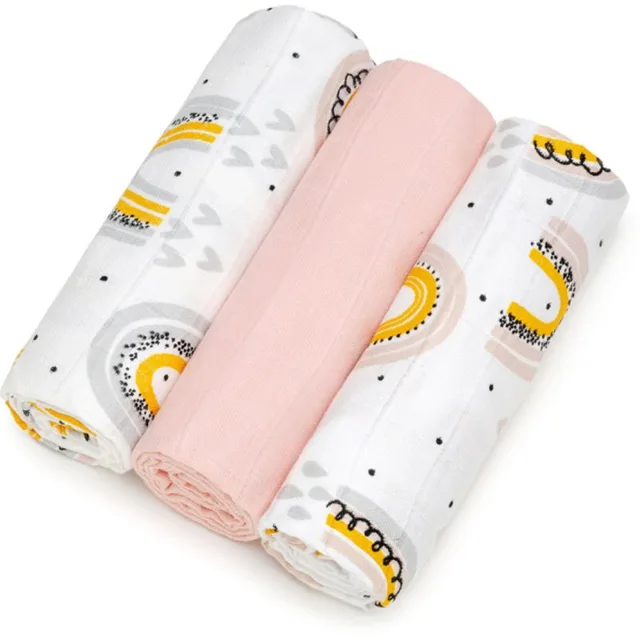 T-TOMI TETRA Cloth Diapers HIGH QUALITY látkové pleny Rainbow 70x70 cm 3 ks