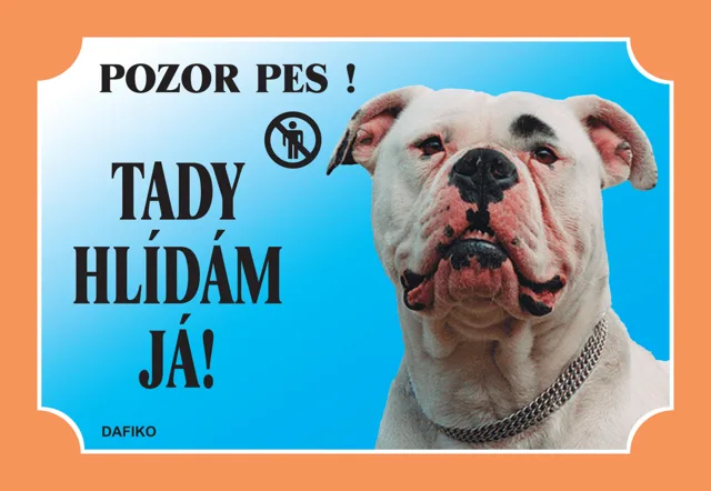 Tabulka Dafiko americký buldok