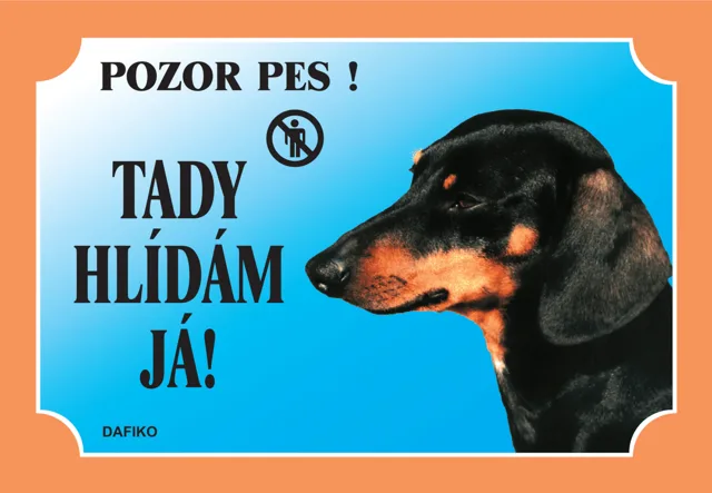 Tabulka Dafiko jezevčík krátkosrstý černý