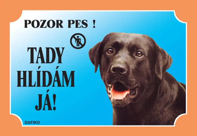 Tabulka Dafiko labradorský retriever černý