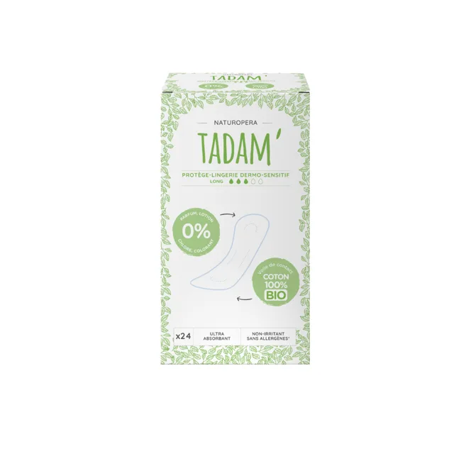 TADAM Dermo sensitivní slipové vložky z BIO bavlny, large, 24 ks
