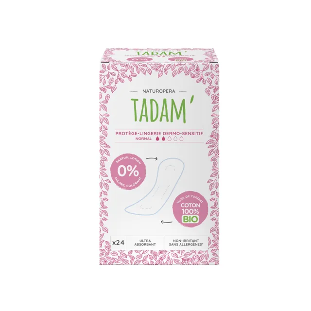 TADAM Dermo sensitivní slipové vložky z BIO bavlny, normal, 24 ks