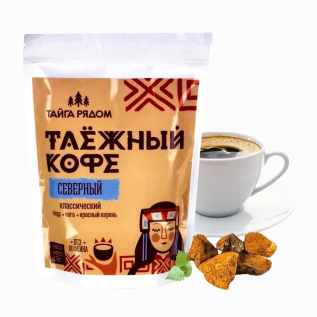 Tajga káva s cedrem, čekankou, čagou a červeným kořenem – klasická – 130 g – Specialist