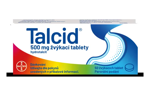 Talcid 500mg 50 žvýkacích tablet