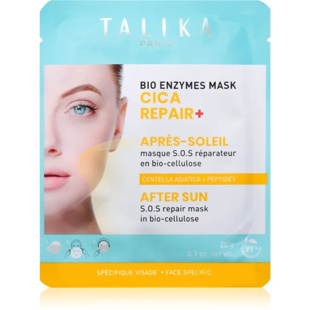 Talika Bio Enzymes Cica Repair After Sun zklidňující plátýnková maska po opalování 20 g