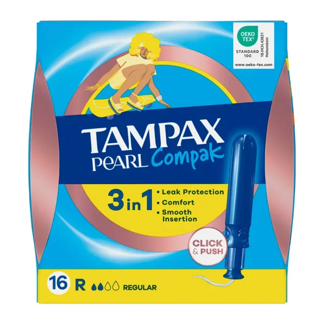 Tampax Tampony s aplikátorem Pearl Compak Regular 16 ks 16 ks
