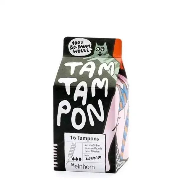 Tampony TamTampon Normalo z hypoalergenní z bio bavlny Einhorn - 16 ks