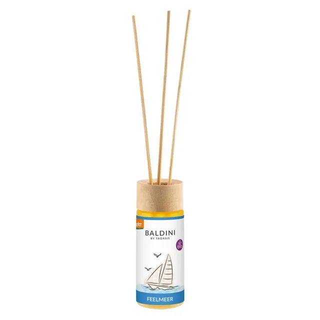 TAOASIS Baldini Aroma difuzér s tyčinkami FeelSea BIO (50 ml) - osvěžující, povzbuzující, harmonizující