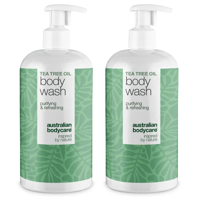 Tea Tree Body Wash na pupínky, pot a mastnou pokožku — Tea Tree Sprchový gel na pupínky, pot a nečistou pleť. S Tea Tree Oil, Zinc PCA a jemnou Coco-Betaine pro každodenní použití.