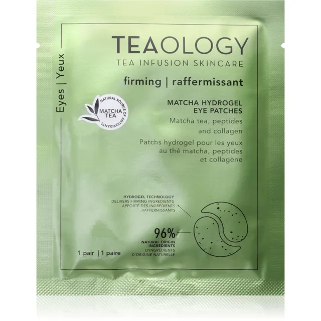 Teaology Matcha Infusion Hydrogel Eye Patches regenerační hydrogelové polštářky pod oči s kolagenem 1 pár