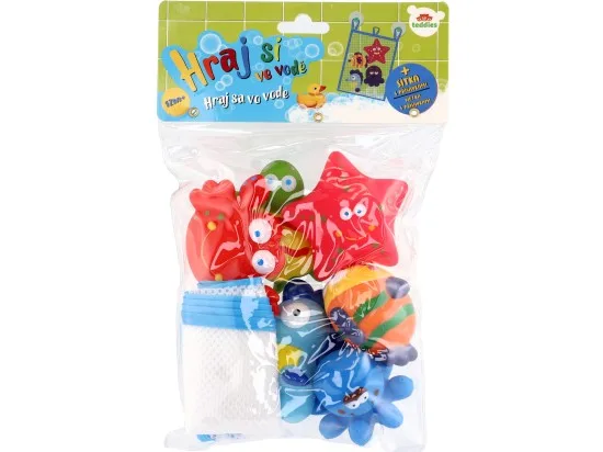 Teddies zvířátka do vany se síťkou 6 ks