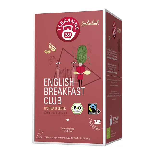 TEEKANNE Luxury cup English breakfast černý čaj BIO 25 sáčků