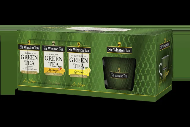 Teekanne Sir Winston Green Tea 3x20 sáčků + hrnek
