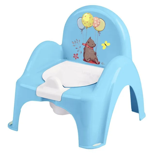 Tega Baby Dětský nočník pro děti s vyjímatelnou nádobou, ergonomický - Medvěd v modré