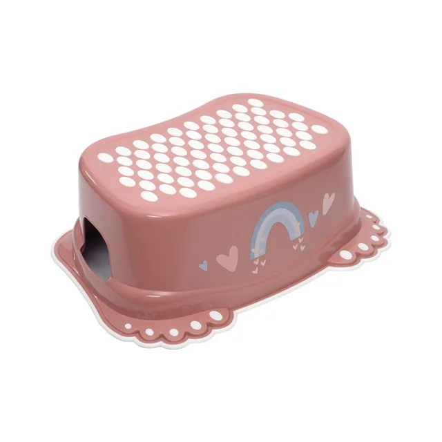 Tega Baby Stolička, schůdek s protiskluzovou funkcí Eco Duha, ružový