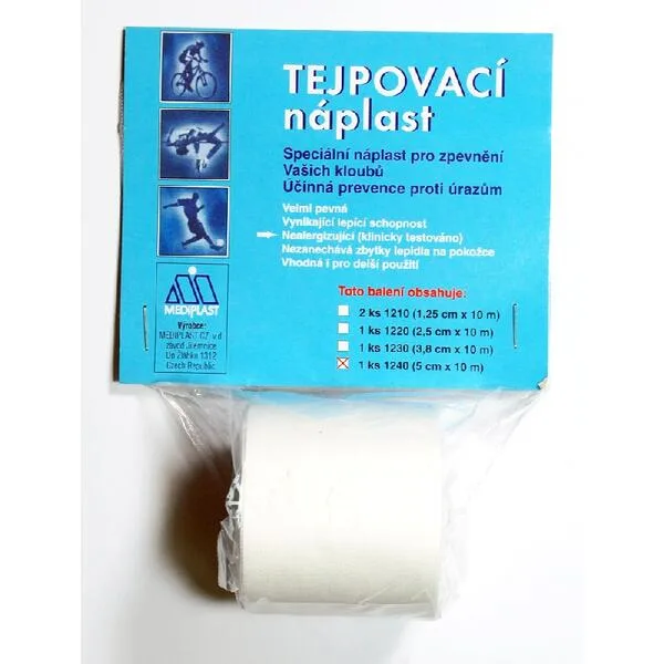 Tejpovací náplast – neelastická, 5 cm x 10 m