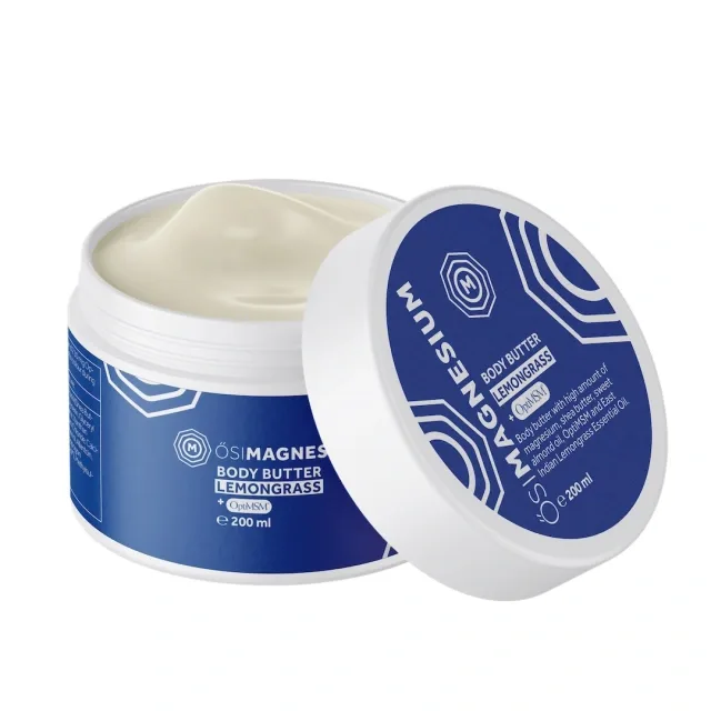 Tělové máslo s hořčíkem a MSM s vůní lemongrass 200 ml