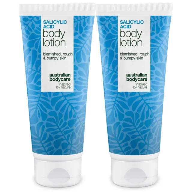 Tělové mléko s kyselina salicylová – suchá a hrubá pokožka — Tělové mléko s kyselina salicylová jemně exfoliuje, hydratuje a pomáhá vyhladit suchou a hrubou pokožku. Ideální pro každodenní péči.
