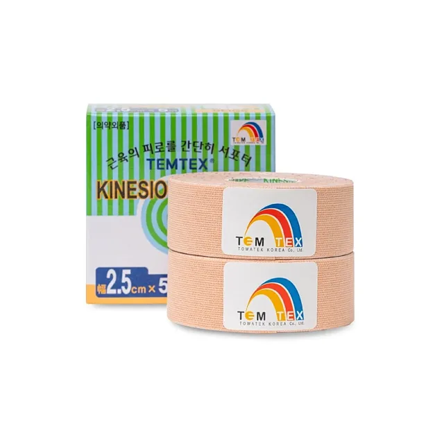 TEMTEX  kinesio tape classic béžová tejpovací páska 2 x 2,5cm x 5m