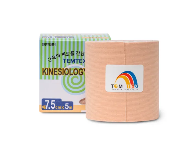 TEMTEX Kinesio tape Classic, béžová tejpovací páska 7,5cm x 5m