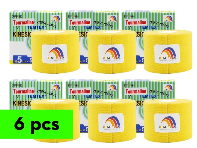 TEMTEX tape Tourmaline, žlutá 5cm x 5m, 6ks