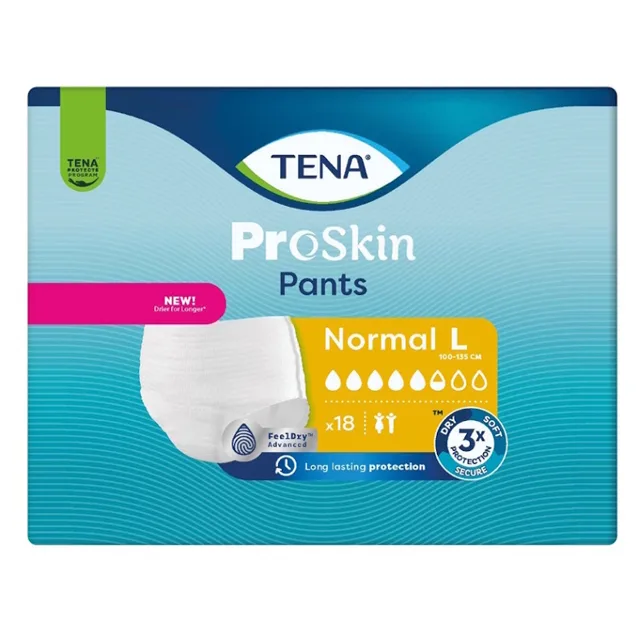 TENA Proskin Pants Normal inkontinenční kalhotky L 5,5 kapky 18 kusů