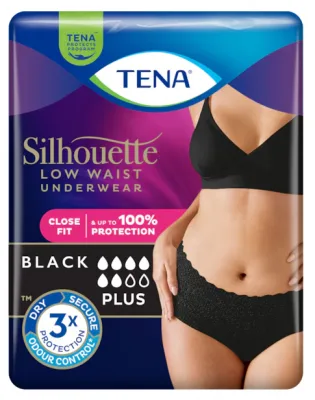 Tena Silhouette Plus Black L 10 ks 780221
