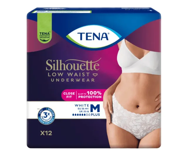 TENA Silhouette Plus White M inkontinenční kalhotky 12ks