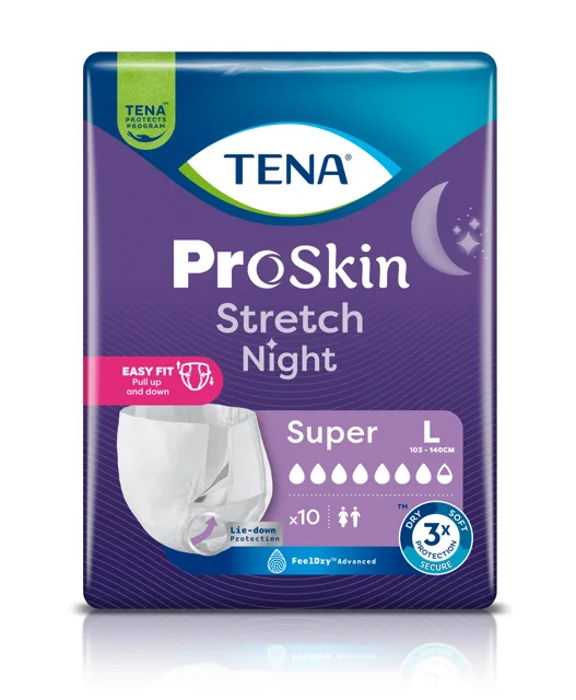Tena Stretch Night Super vel. L inkontinenční kalhotky 10 ks