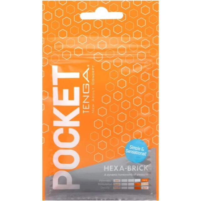 Tenga Pocket Hexa-Brick jednorázový masturbátor 8 cm