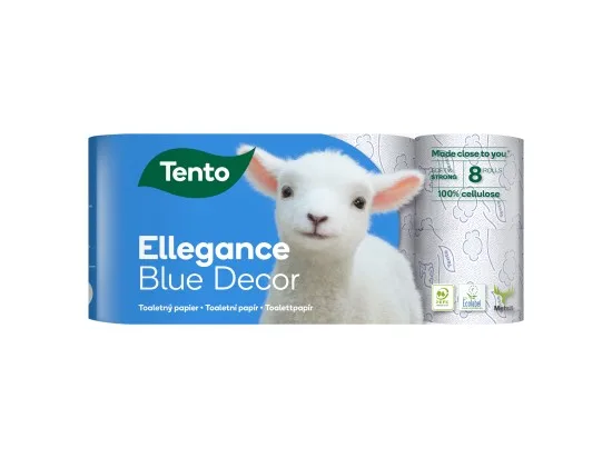 Tento Ellegance Blue Decor toaletní papír 3vrstvý 8 rolí