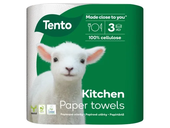 Tento Kitchen Papírové utěrky 3vrstvé 2 role