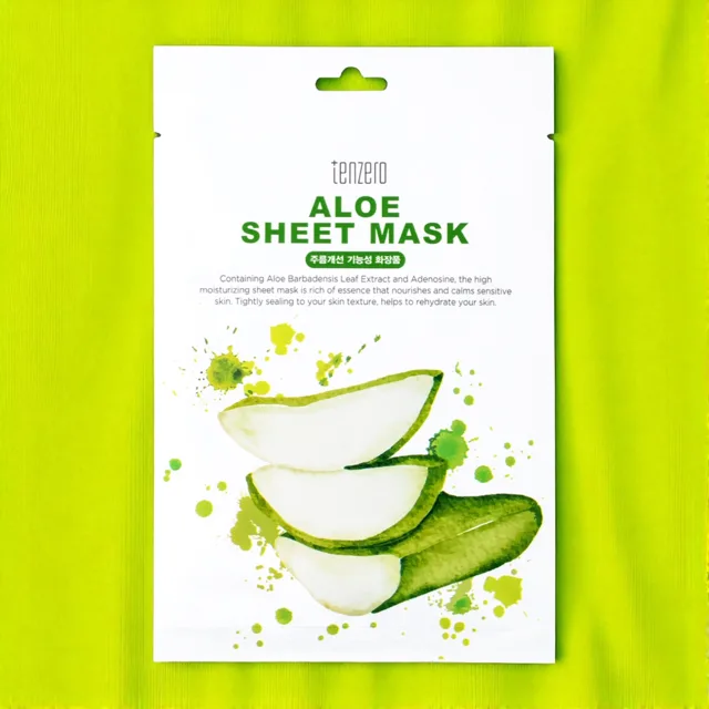 TENZERO - Aloe Sheet Mask - Plátýnková maska s aloe - 25 ml