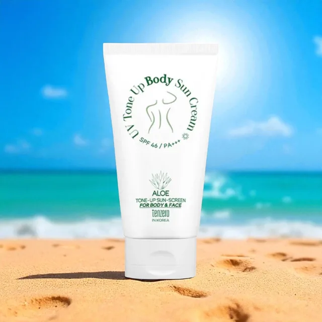 TENZERO - Aloe UV Tone Up Body Sun Cream - Tónovací opalovací krém s aloe vera - 150 ml