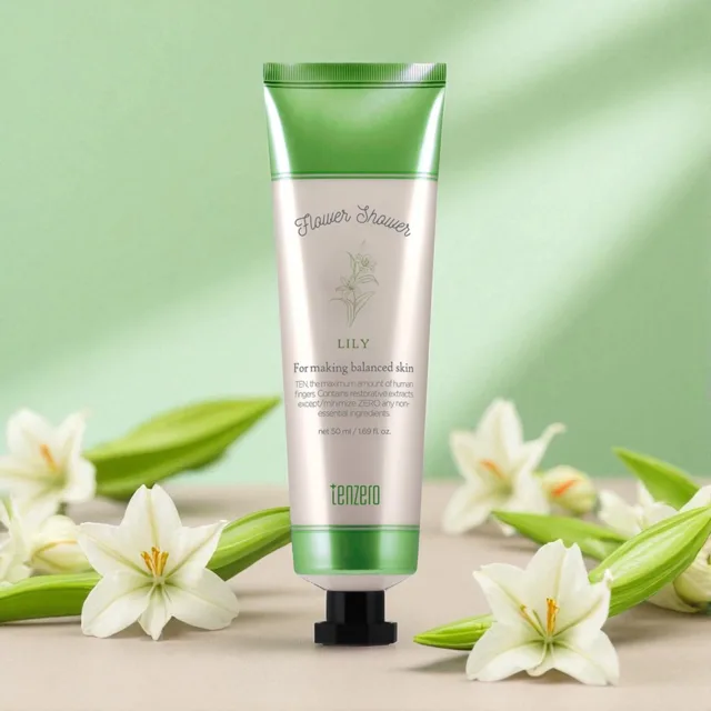TENZERO - Flower Shower Hand & Nail Cream Lily - Květinový krém na ruce a nehty s lilií - 50 ml