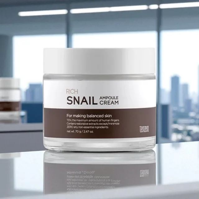 TENZERO - Rich Snail Ampoule cream - Výživný šnečí krém s ampulkovou péčí - 70 g