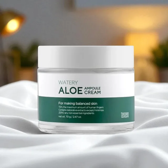 TENZERO - Watery Aloe Ampoule Cream 2X - Krém s Aloe a Dvojitou Silou Ampule - 70 g