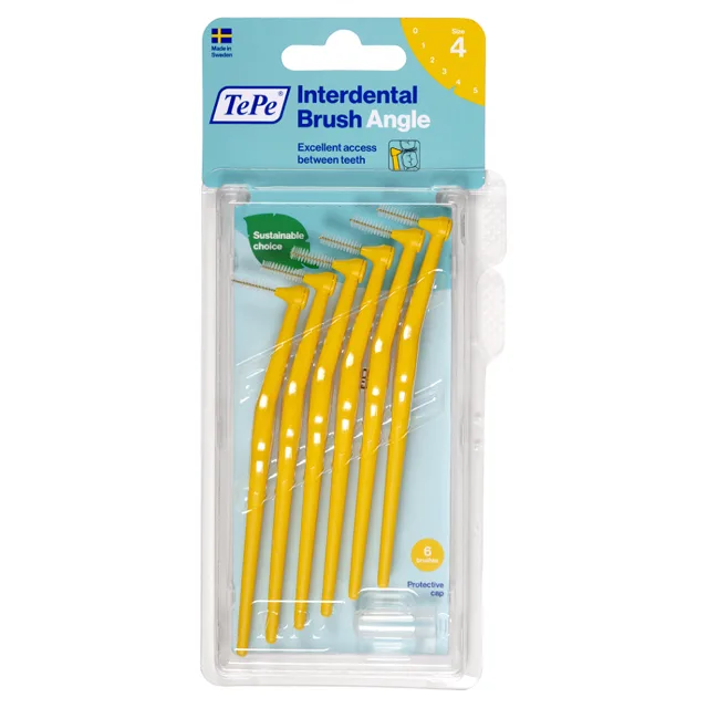 TEPE Mezizubní kartáčky Angle žluté 0,7 mm v blistru 6 ks