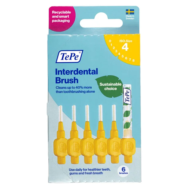 TEPE Original Mezizubní kartáčky žluté 0,7 mm v krabičce 6 kusů