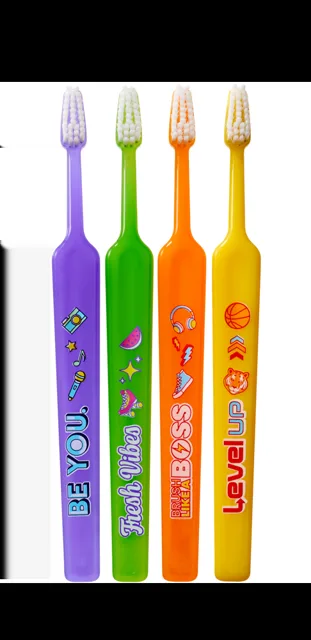 Tepe Select Compact Kids X-soft dětské zubní kartáčky 4 ks mix barev