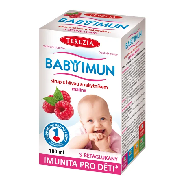 Terezia Company Baby Imun sirup s hlívou a rakytníkem příchuť malina 100 ml