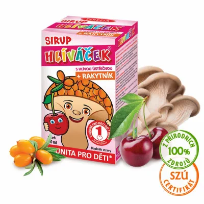 Terezia Company Sirup Hlíváček s hlívou ústřičnou a rakytníkem s višňovou příchutí 100 ml