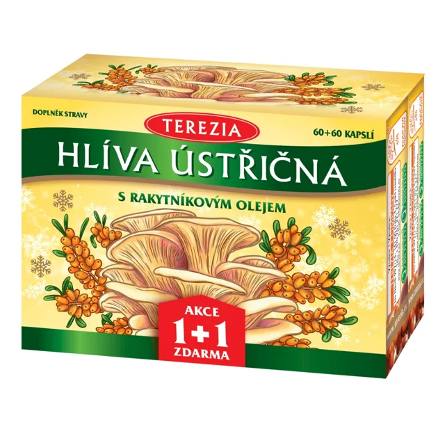 Terezia Hlíva ústřičná s rakytníkovým olejem 60+60 kapslí