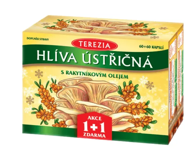 Terezia Hlíva ústřičná s rakytníkovým olejem 60+60 kapslí Limitovaná edice 2025