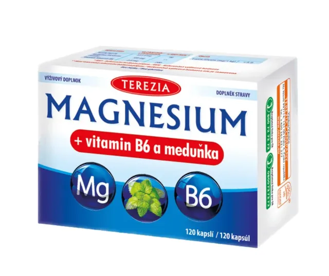 Terezia Magnesium+vitamin B6 a meduňka 120 kapslí