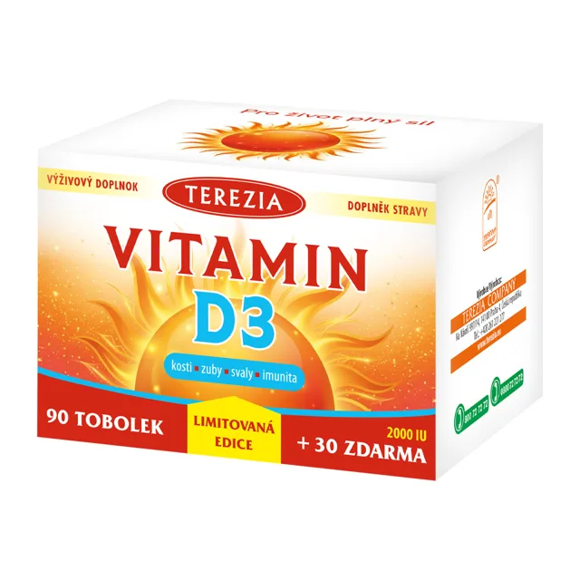 Terezia Vitamin D3 2000 IU 90+30 tobolek