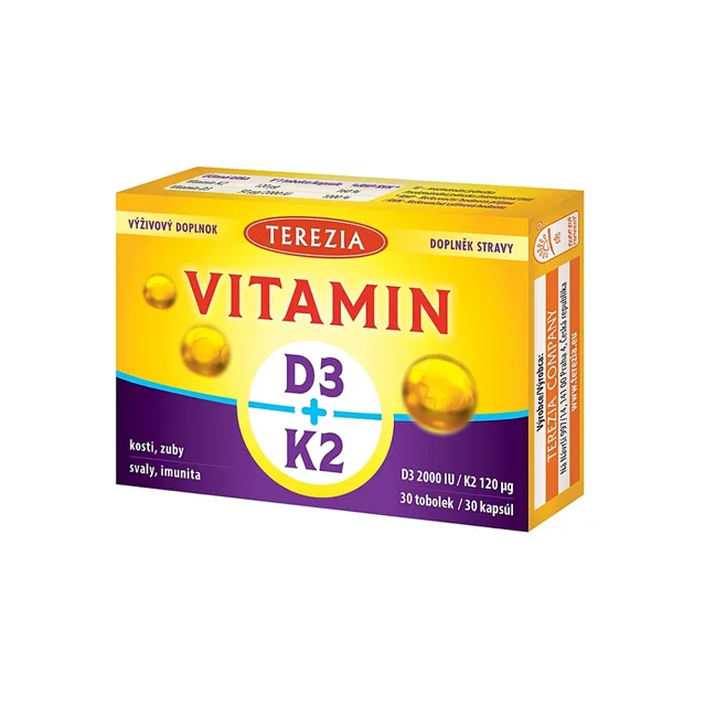 TEREZIA Vitamin D3 + K2 30 tobolek