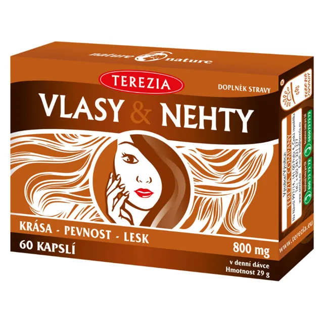 TEREZIA Vlasy & nehty 60 kapslí